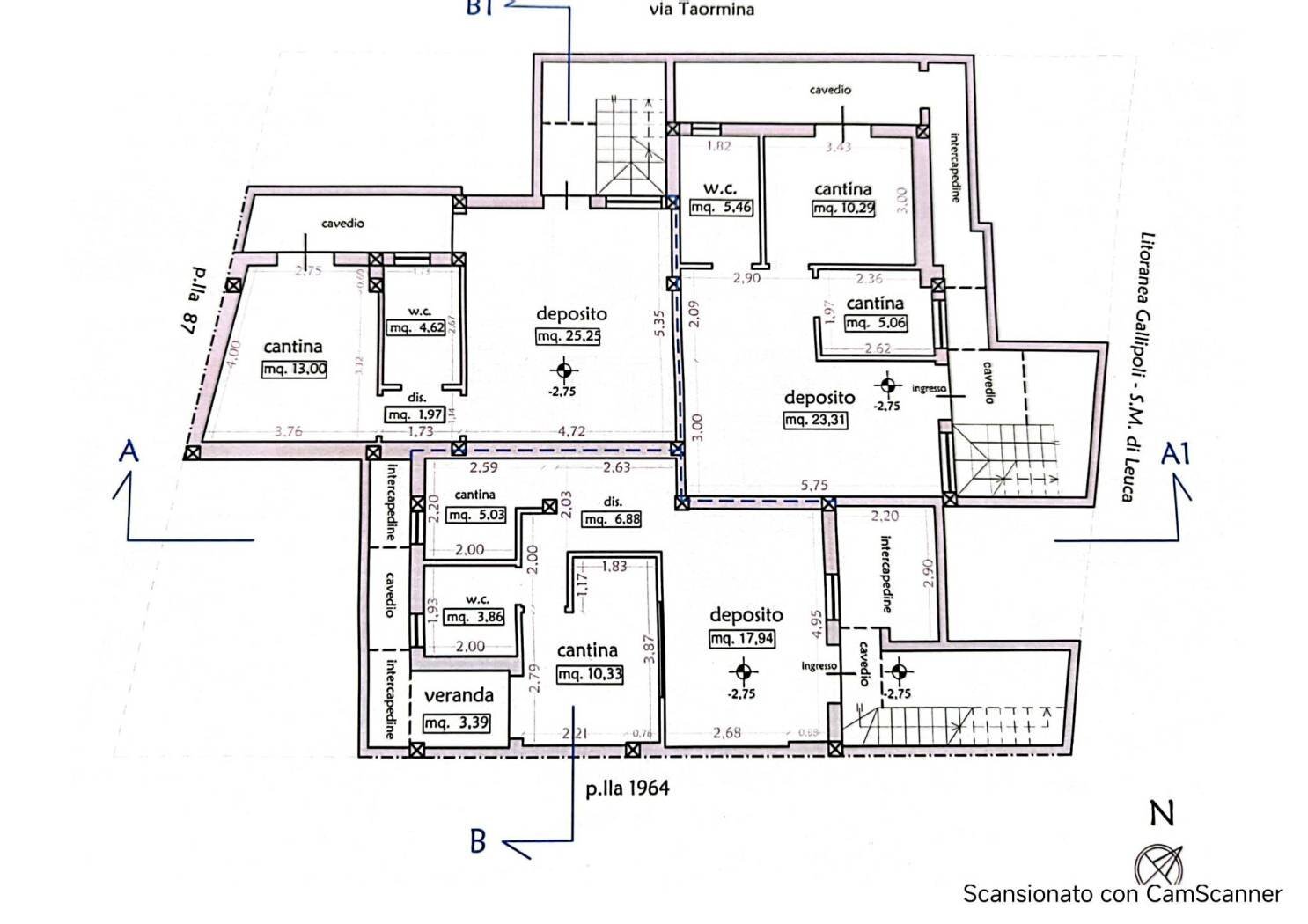 Casa indipendente via Taormina, Taviano - planimetria 1