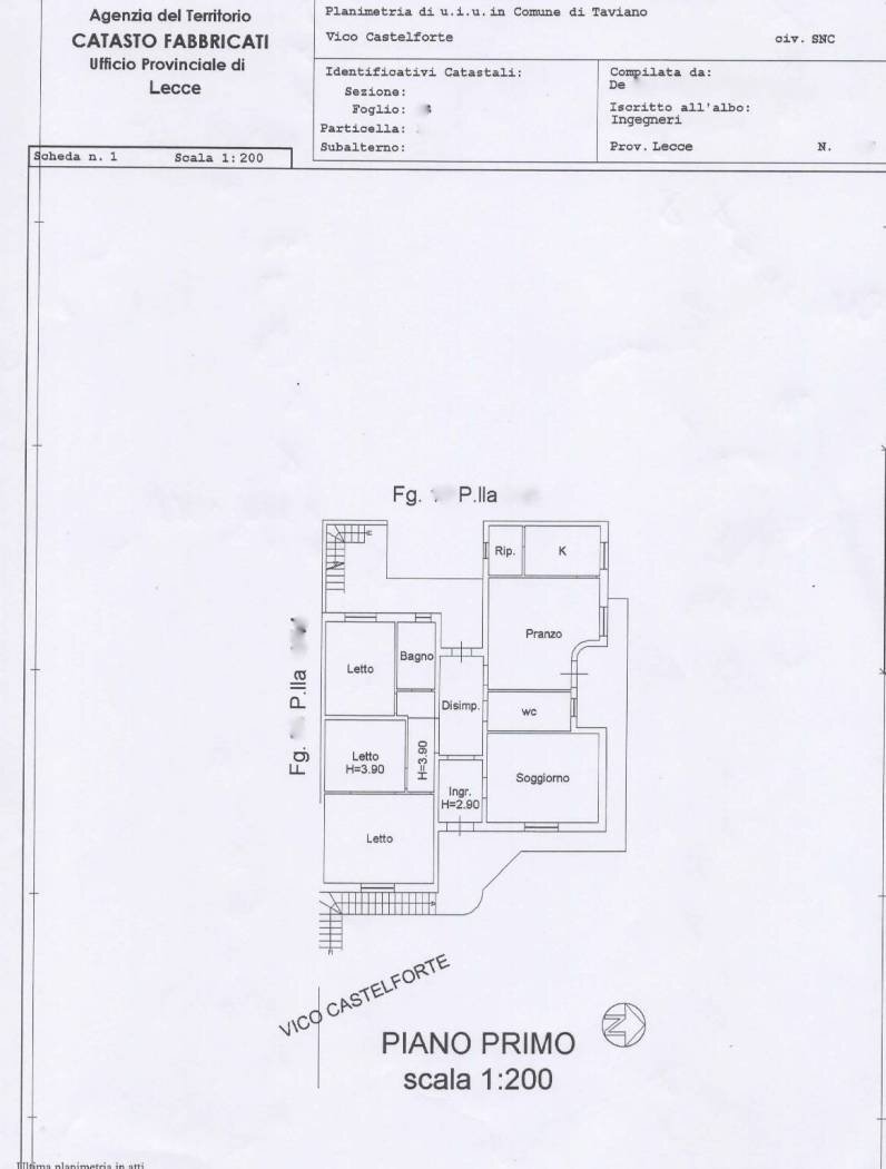 Apartment vico Castelforte, Taviano - floor plans 1