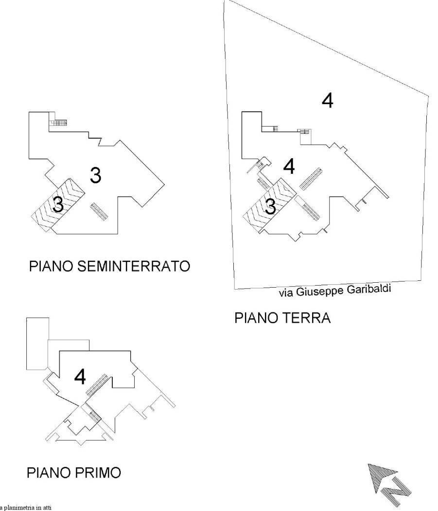 Villa via Giuseppe Garibaldi, Alezio - planimetria 1