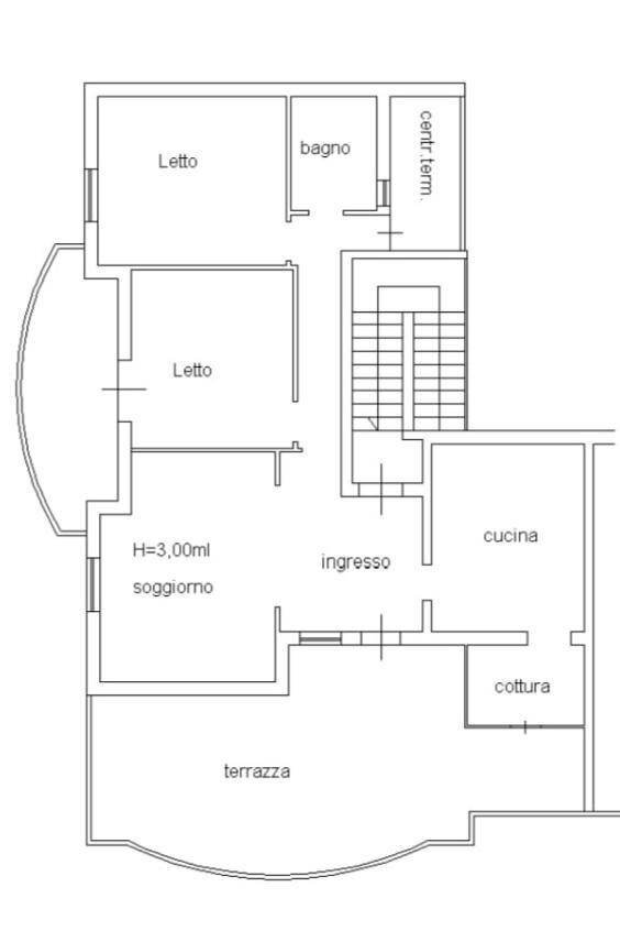 Attic via Roberto d'Angiò, Gallipoli - floor plans 1