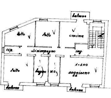 Appartamento via Alessandro Volta, Parabita - planimetria 1