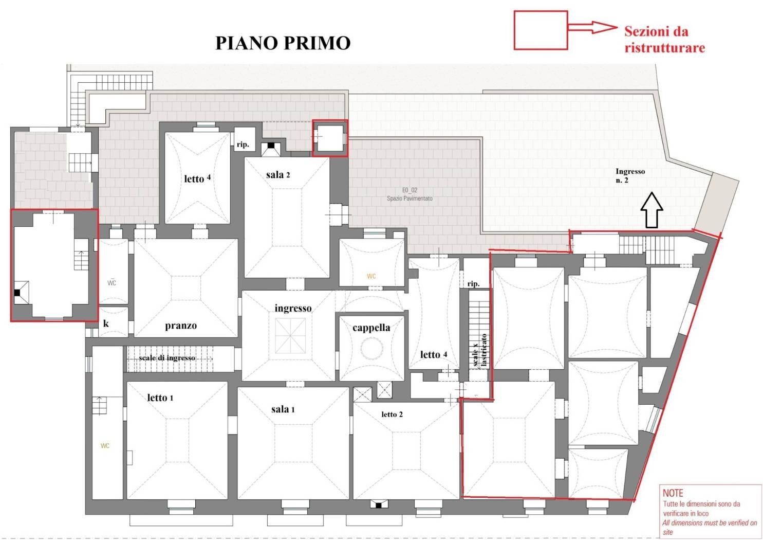 Casa indipendente via Caracciolo, frazione Torrepaduli, Ruffano - planimetria 1
