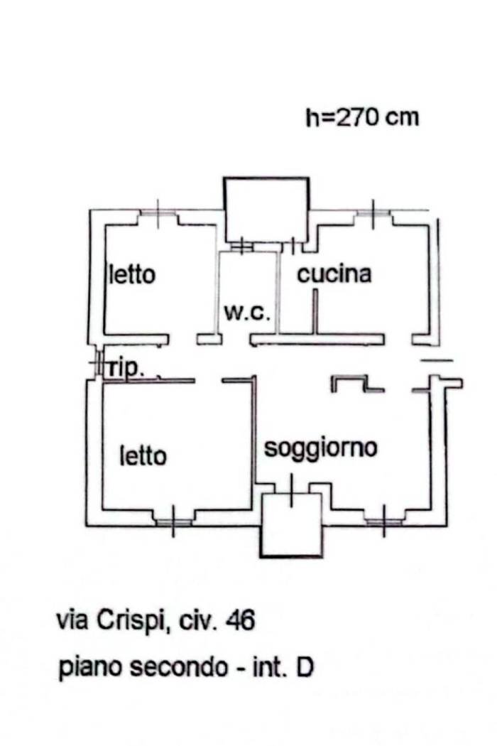 Casa indipendente via Francesco Crispi, Matino - planimetria 1