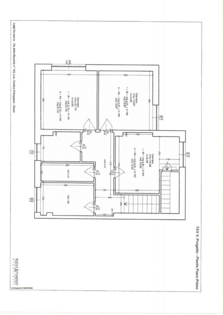 Apartment via Della Mendola, Roma - floor plans 1
