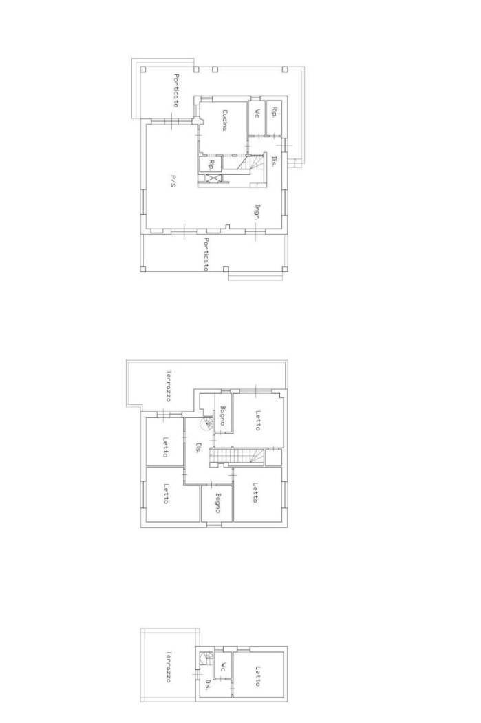 Villa via degli Olmi, Anzio - floor plans 1