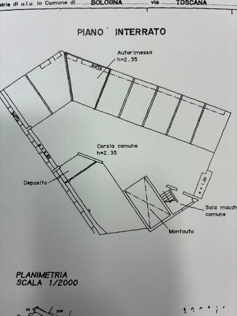 Box via Toscana, 4, Bologna (zona Mazzini) - planimetria 1