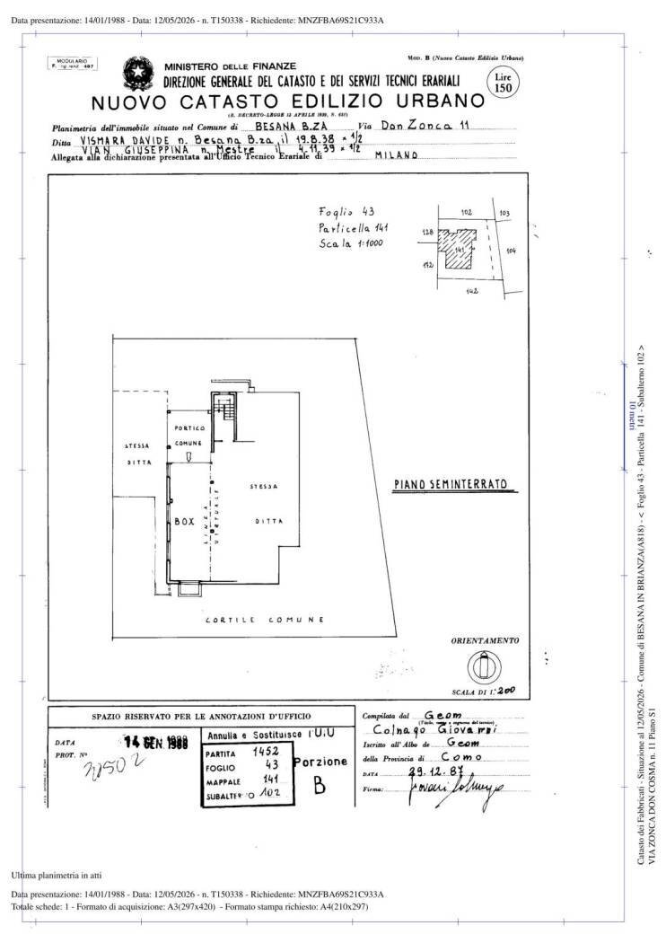Villa via Don Cosma Zonca, 11, Besana in Brianza - floor plans 1