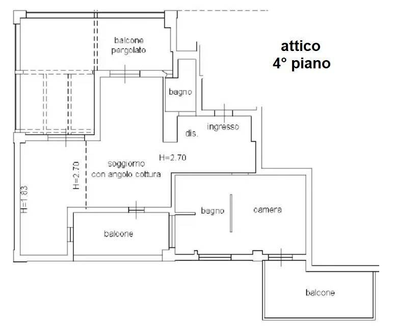 Attico Riccione - planimetria 1