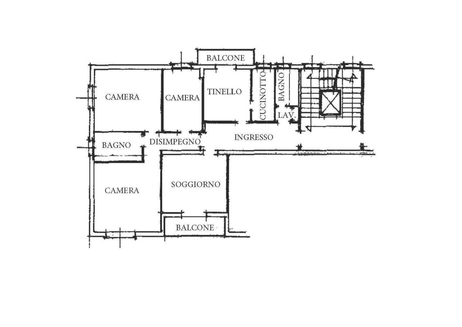 Appartamento Bologna (zona Colli) - planimetria 1