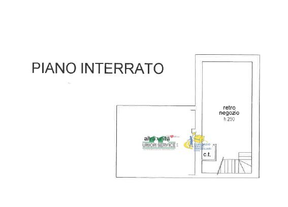catastino piano interrato - Locale Commerciale Via Reduci 5, Noceto - planimetria 1