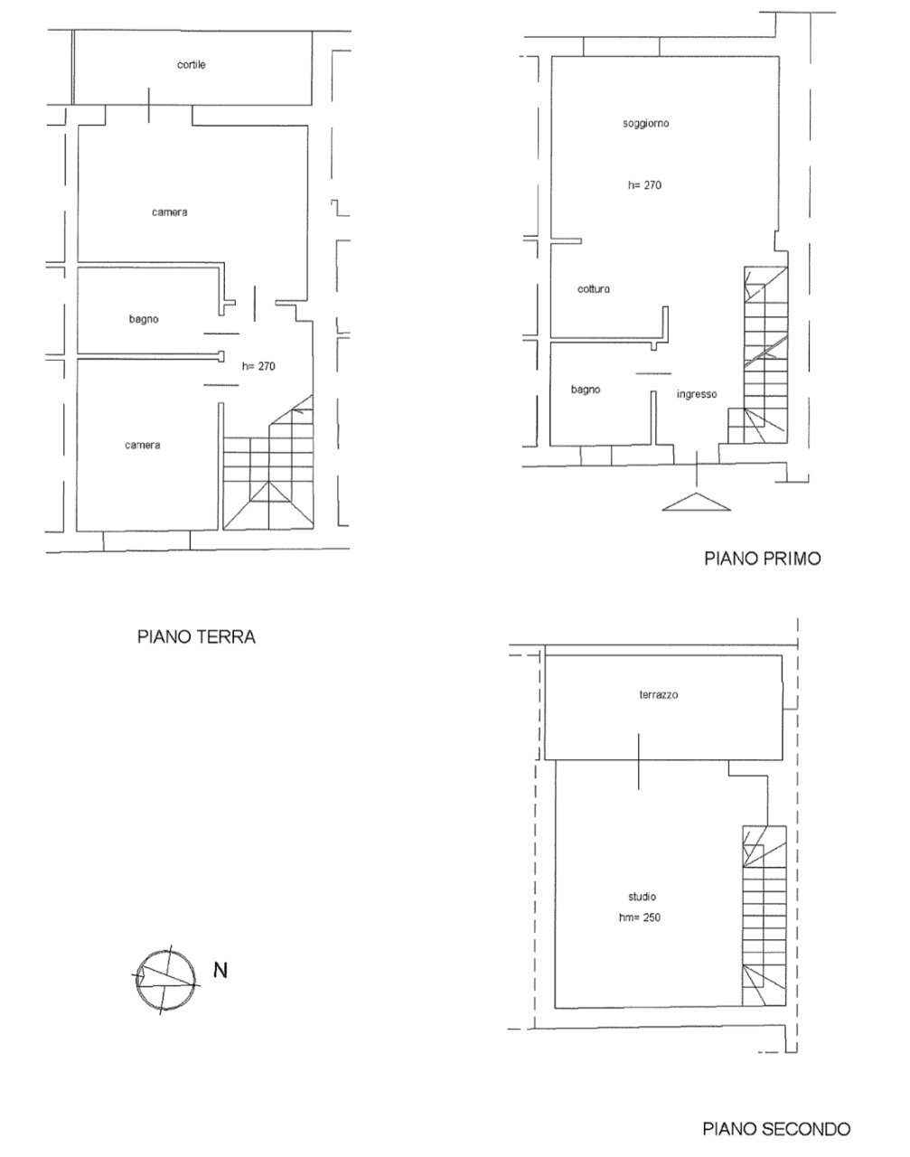 PLANIMETRIA - Four-room apartment Via Monviso 11, Arona - floor plans 1