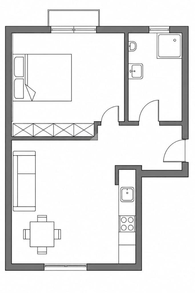 Appartamento Via Francesco Brioschi, Milano - planimetria 1