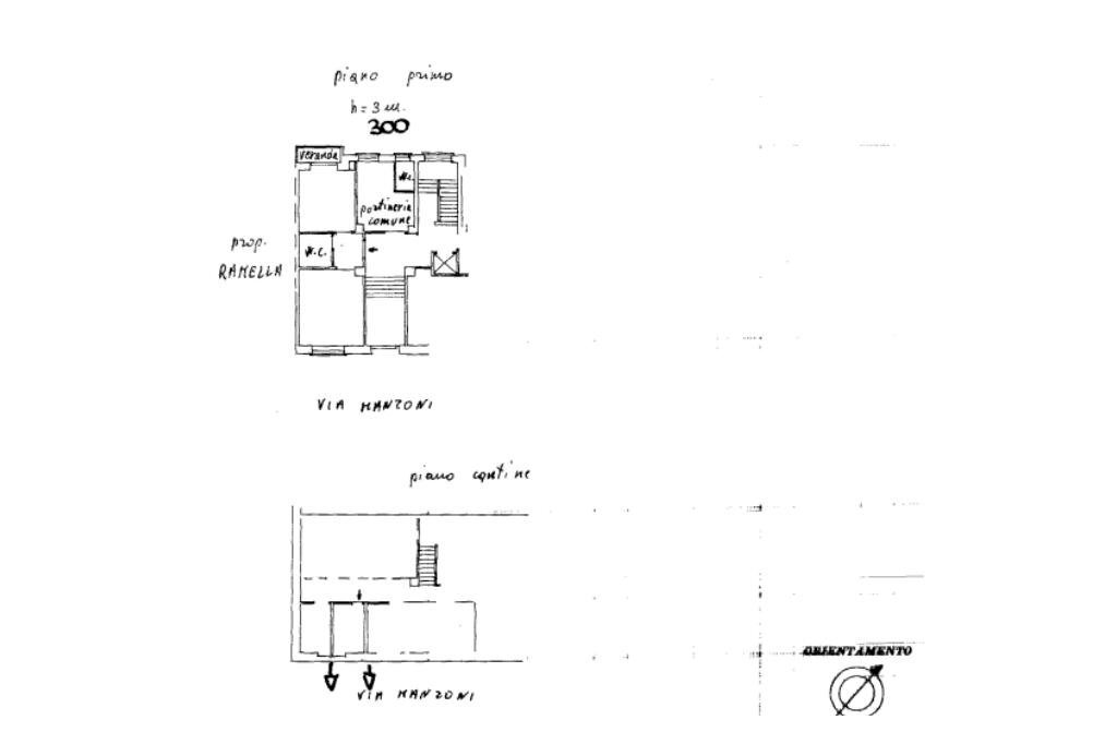 Two-room apartment Via Alessandro Manzoni, Torino (neighborhood Quadrilatero Romano) - floor plans 1