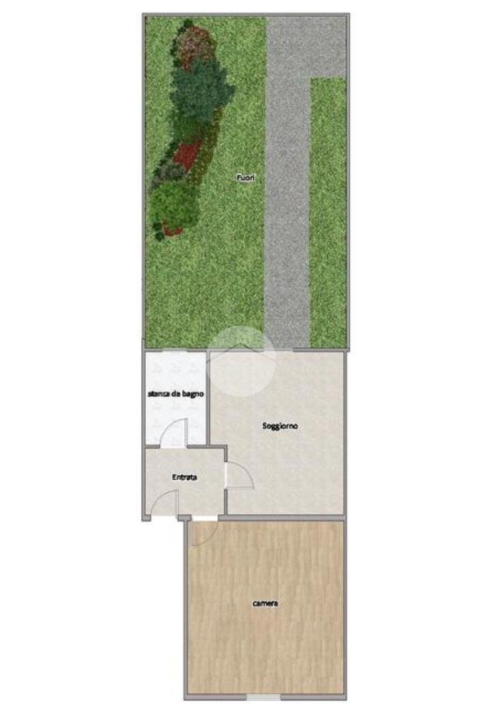 Bilocale Piazza Monte Falterona, Milano (zona San Siro) - planimetria 1