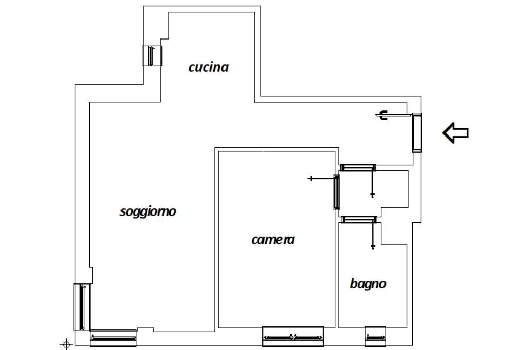 Two-room apartment Seconda strada torre, Segrate - floor plans 1