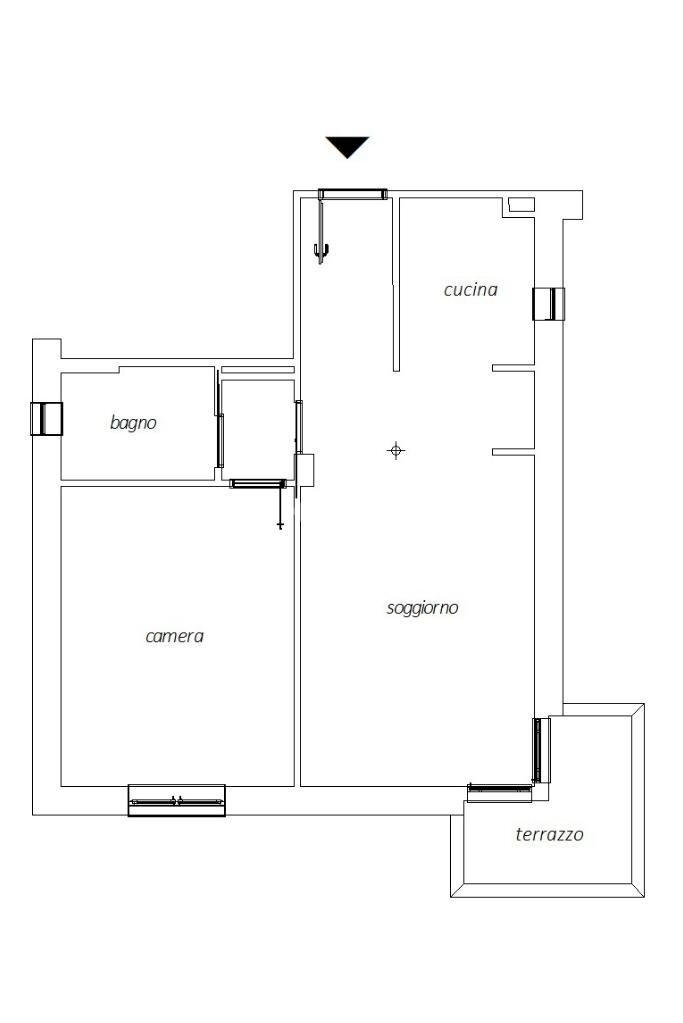Bilocale Nona strada torre, Segrate - planimetria 1