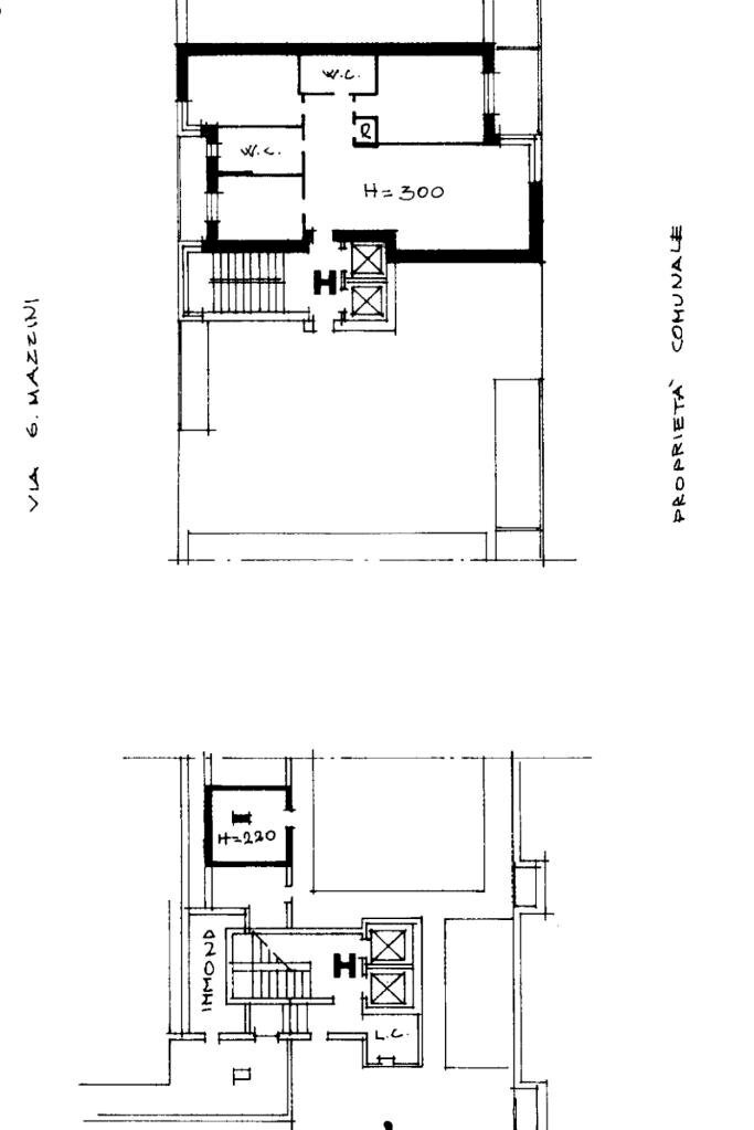 Three-room apartment Via Mazzini, Cusano Milanino - floor plans 1