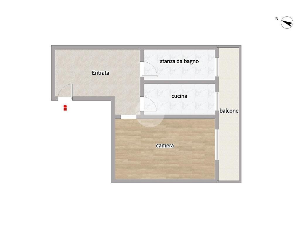 Monolocale Via Edison, Settimo Milanese - planimetria 1