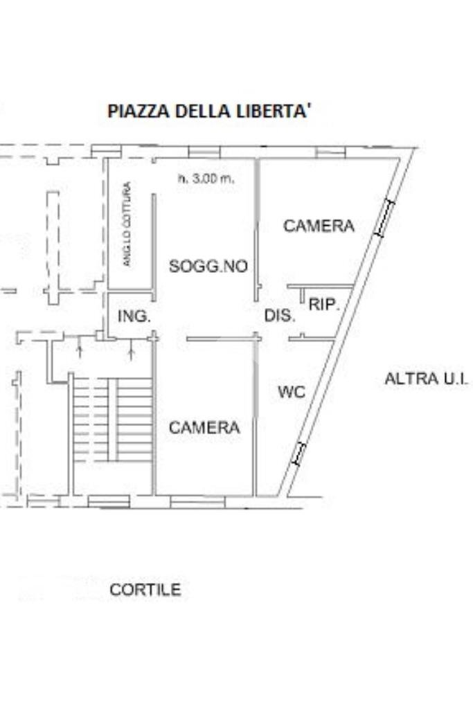 Trilocale Piazza della Libertà, Mirabello Monferrato - planimetria 1