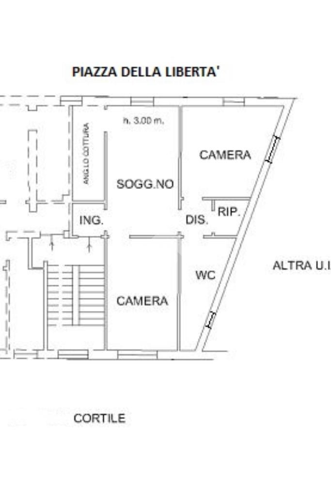 Trilocale Piazza della Libertà, Mirabello Monferrato - planimetria 1