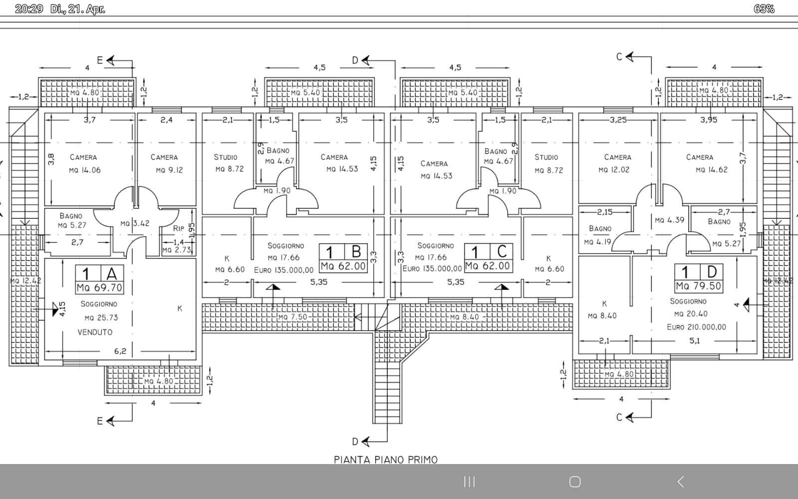 Foto 12 - Three-room apartment Via Bruno Buozzi, Roccastrada - floor plans 1