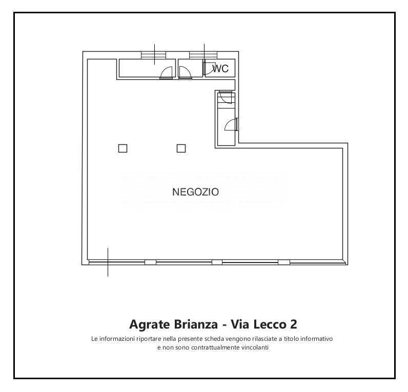 Foto 8 - Negozio via Lecco
 
4, Agrate Brianza - planimetria 1