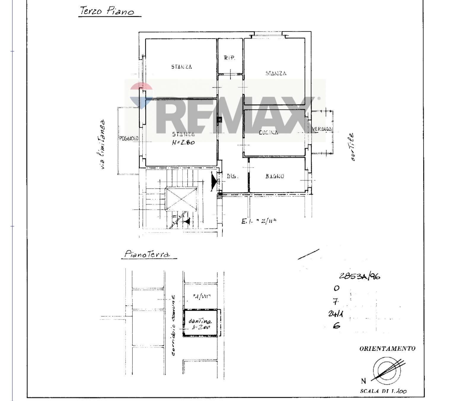 Pianta 2D - Three-room apartment Via Limitanea
 
12/1, Trieste - floor plans 1