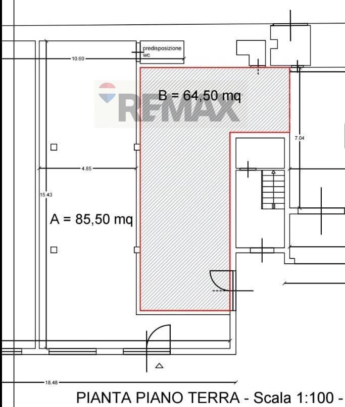 Pianta 2D - Shop Castelfranco Piandiscò - floor plans 1