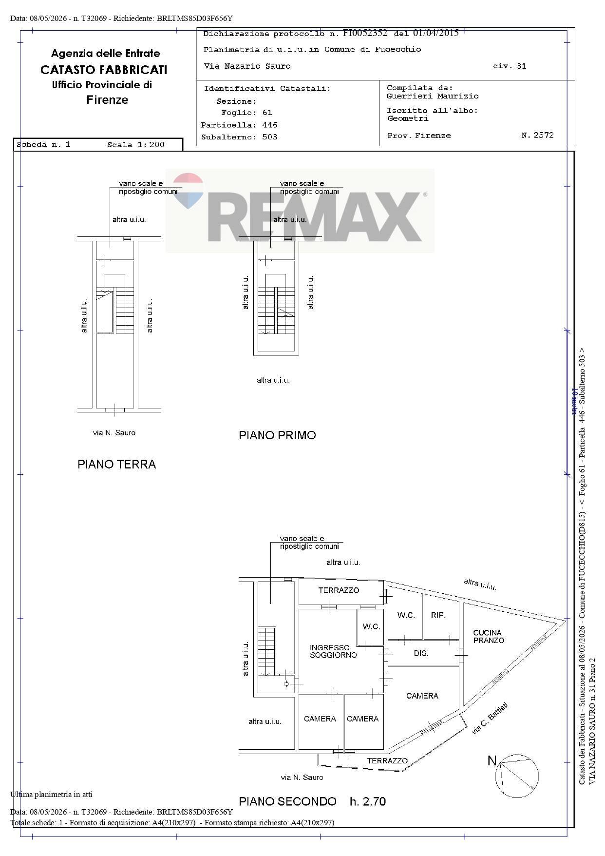 Pianta 2D - Apartment via Nazario Sauro
 
31, Fucecchio - floor plans 1