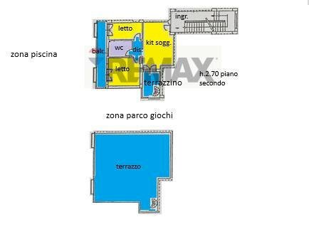 Pianta 2D - Trilocale via immacolata
 
126, Mascali - planimetria 1