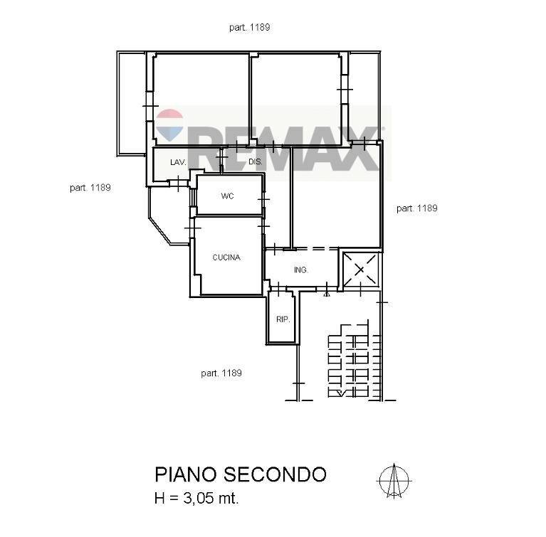 Pianta 2D - Three-room apartment via Matteo Ricci
 
19/A, Catania - floor plans 1