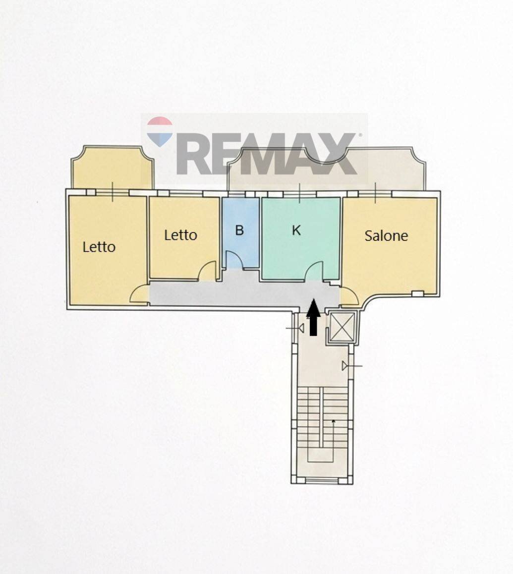 Pianta 2D - Four-room apartment via della Libertà
 
888, Villaricca - floor plans 1