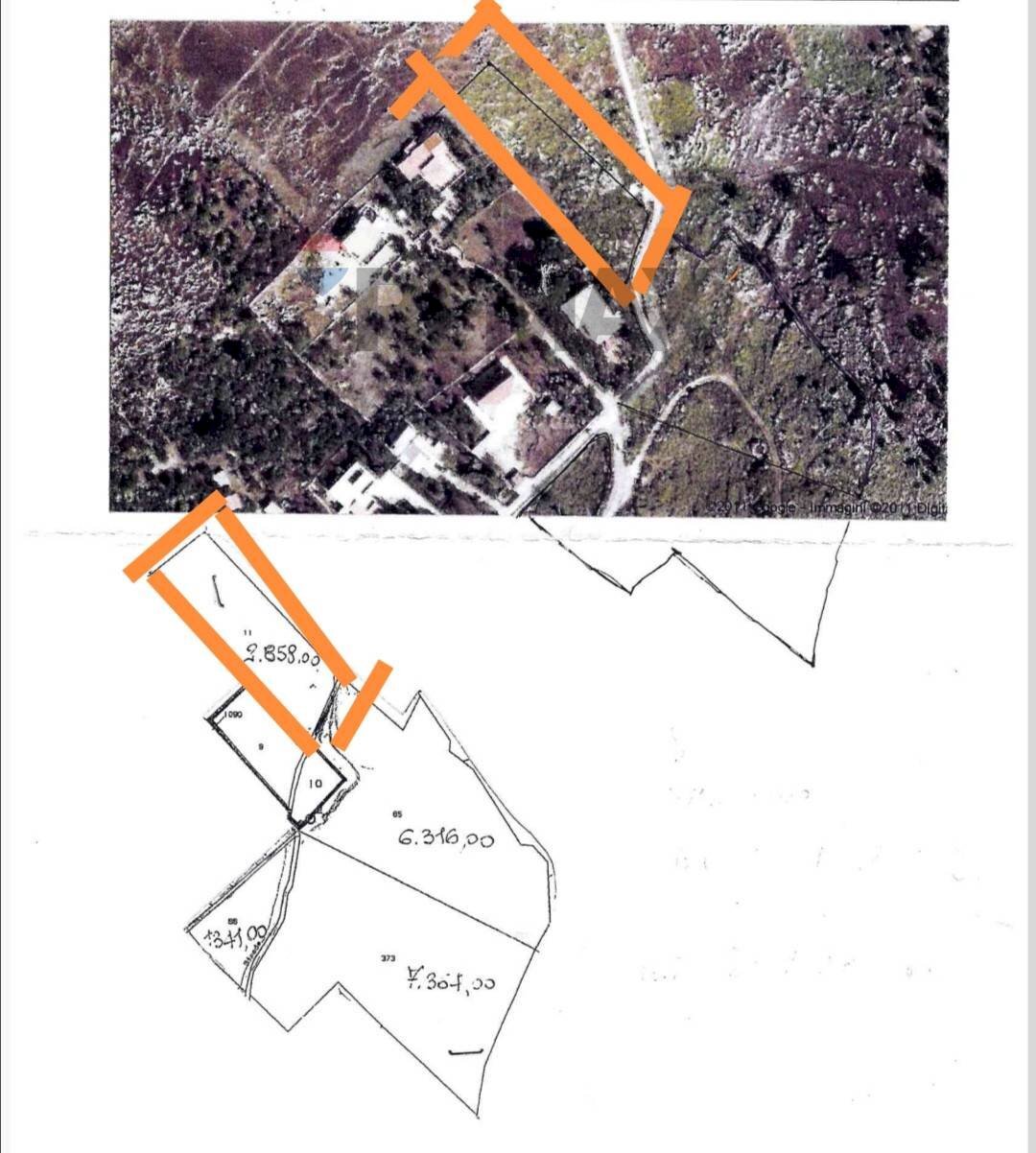 Posizione della mappa - Terreno edificabile esterna monte caputo, Monreale - planimetria 1