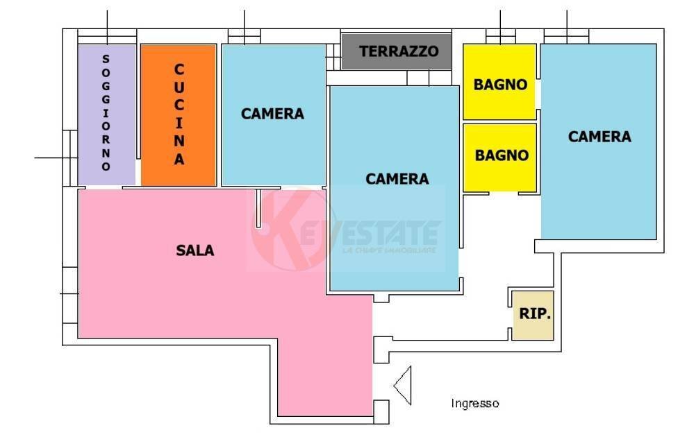 Foto 34 - Four-room apartment Viale Dante
 
12, Sassari - floor plans 1