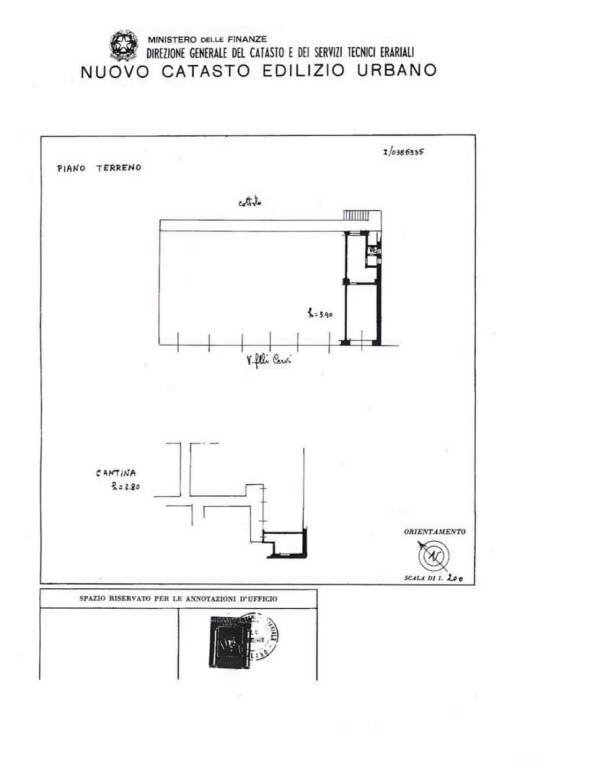 Planimetria - Negozio via Fratelli Cervi, San Giuliano Milanese - foto 1