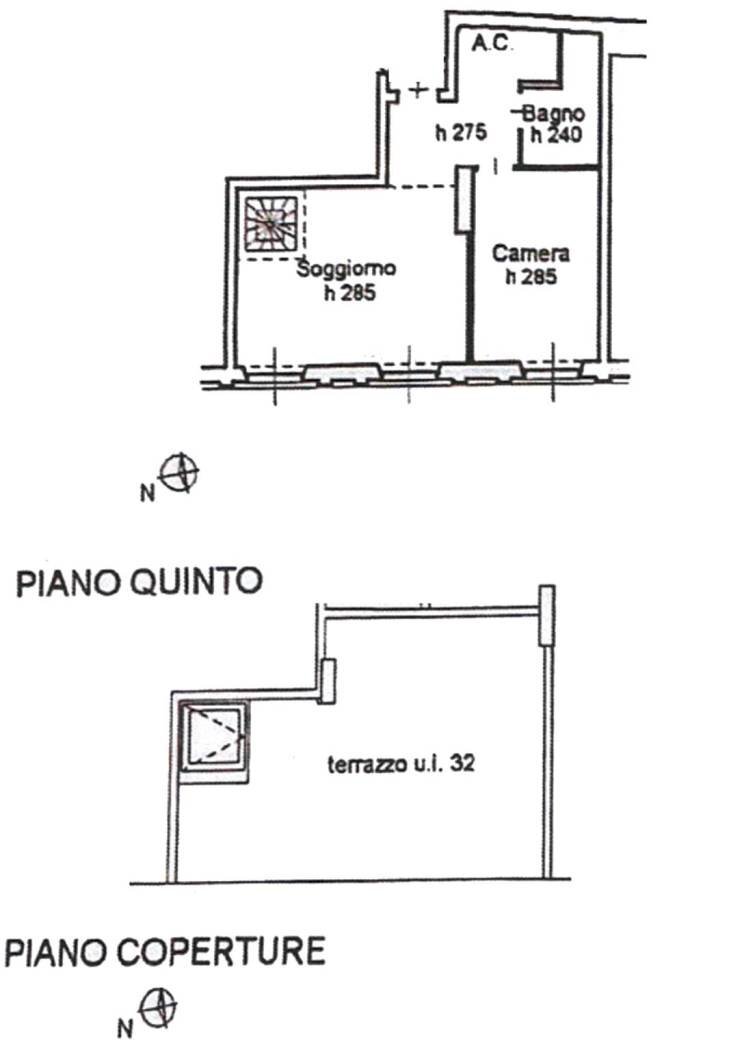 Attico vico Superiore di Pellicceria, 1, Genova (zona Centro Storico) - planimetria 1
