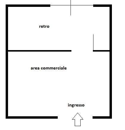 Negozio via Monginevro, 48/b, Torino (zona San Paolo) - planimetria 1