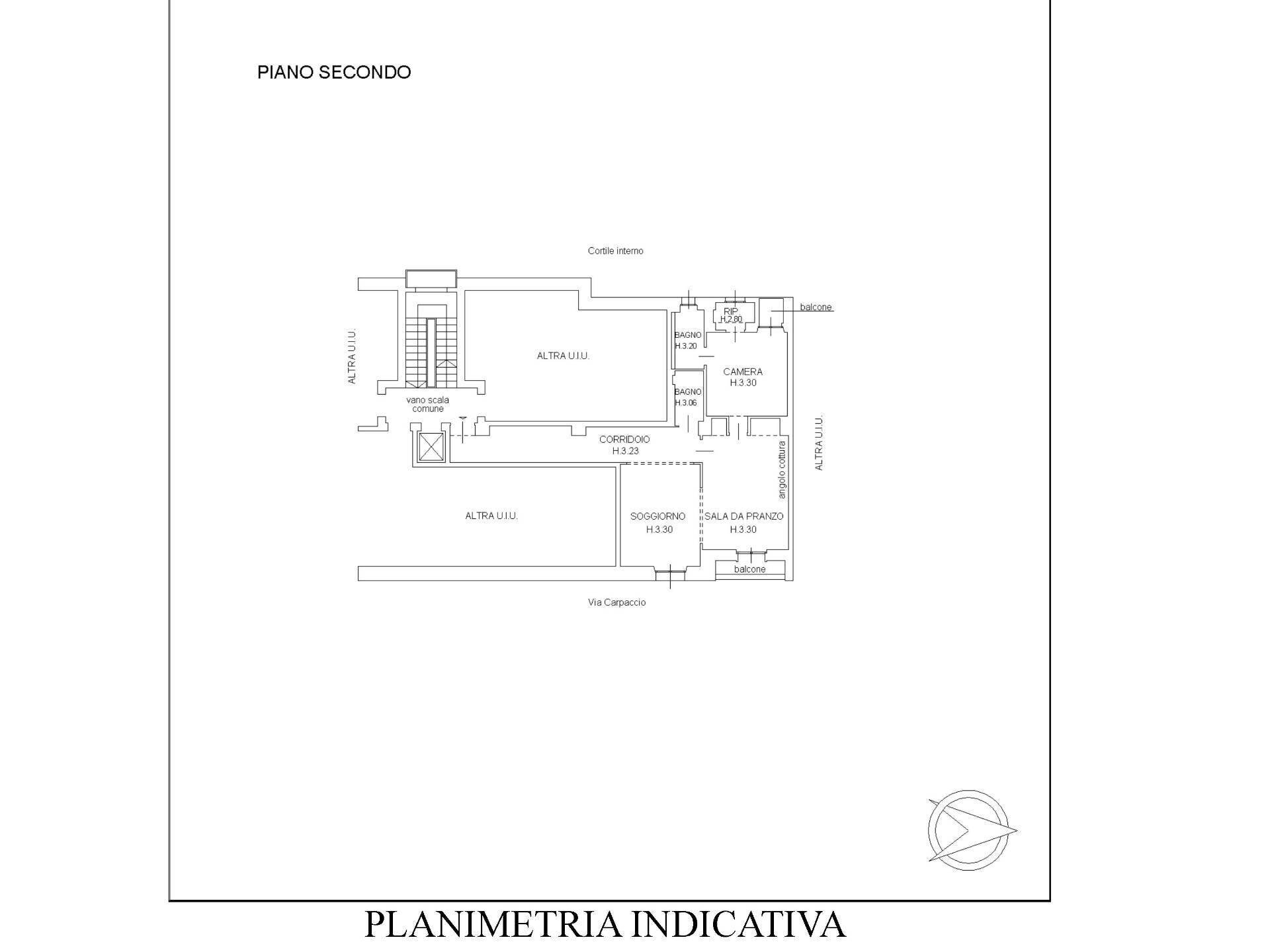 Foto 23 - Two-room apartment Via Carpaccio
 
5, Milano - floor plans 1