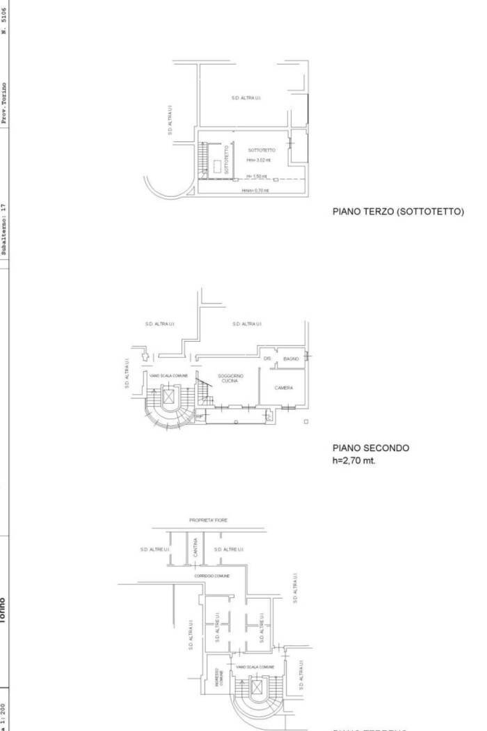 Four-room apartment via Paleologi, 9, Chivasso - floor plans 1
