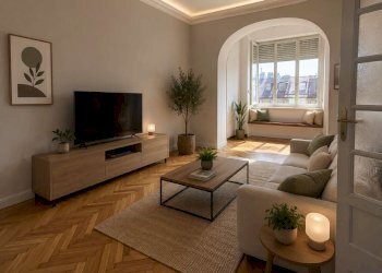 sala con tv - Four-room apartment via SAN QUINTINO, 4, Torino (neighborhood Centro) - photo 4