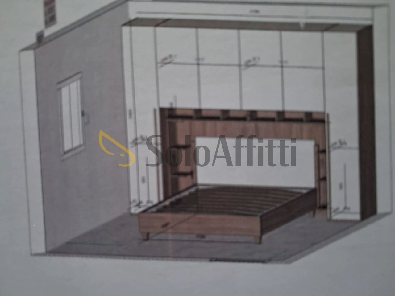 RENDER CAMERA LETTO mono airasca - Appartamento Via Roma 171, Airasca - foto 3
