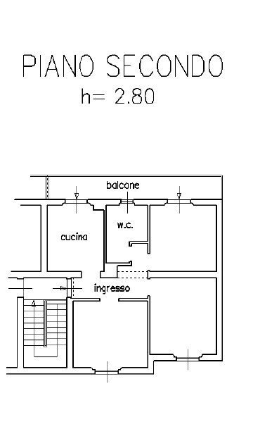 plan casa - Four-room apartment Via Giulio Martinez, Firenze (neighborhood Santa Maria Novella) - floor plans 1