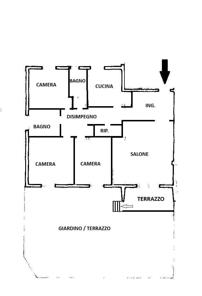 PLN WEB - Appartamento Via Anna Frank 1200, Parma (zona Cittadella) - planimetria 1
