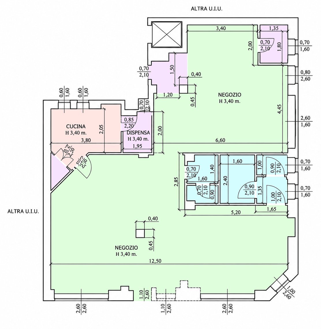 Planimetria - Cafeteria - Cold Bar piazza astesano, 27, Asti - floor plans 1