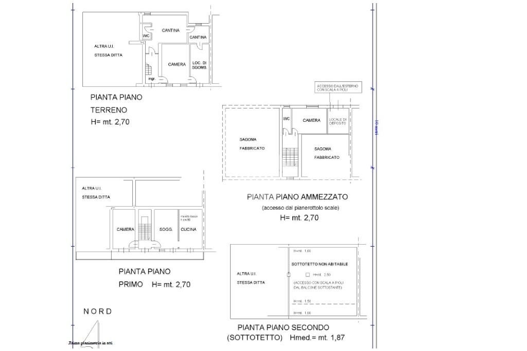Semi-detached house Via roma, Fiano - floor plans 1