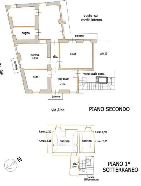Appartamento via Alba, Cuneo - planimetria 1