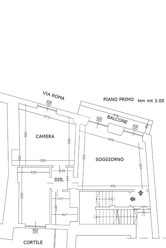 Two-room apartment Via Roma, Piossasco - floor plans 1