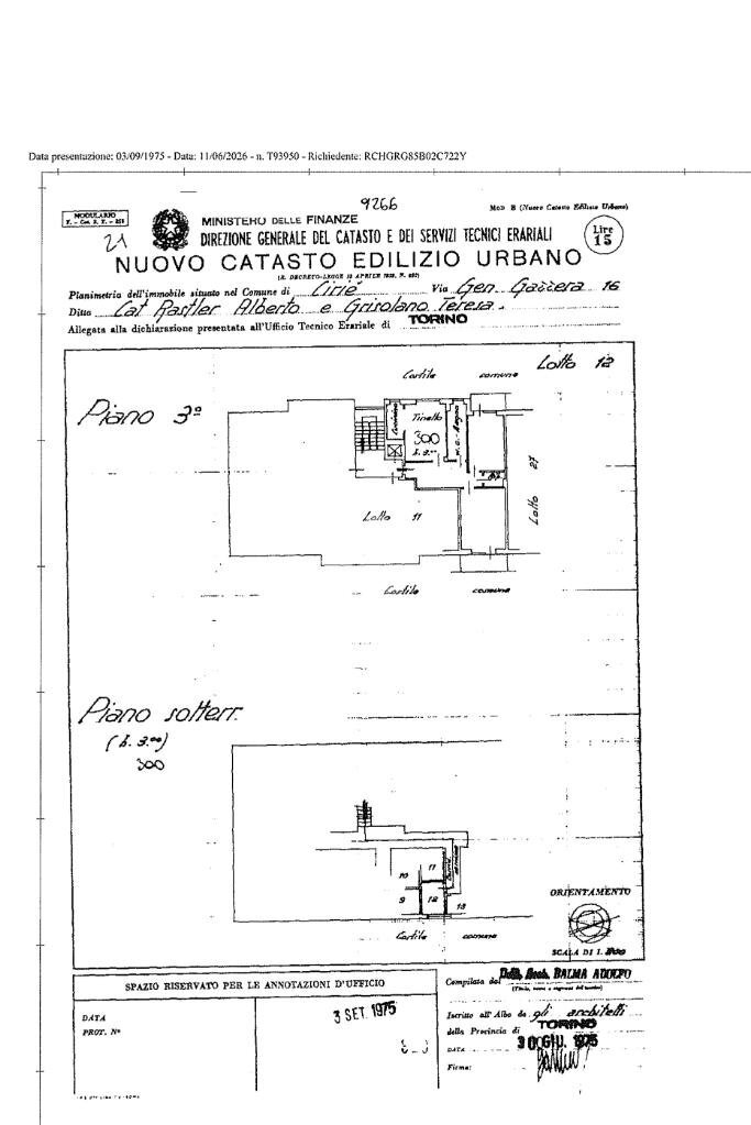 Three-room apartment Via Gazzera, Ciriè - floor plans 1