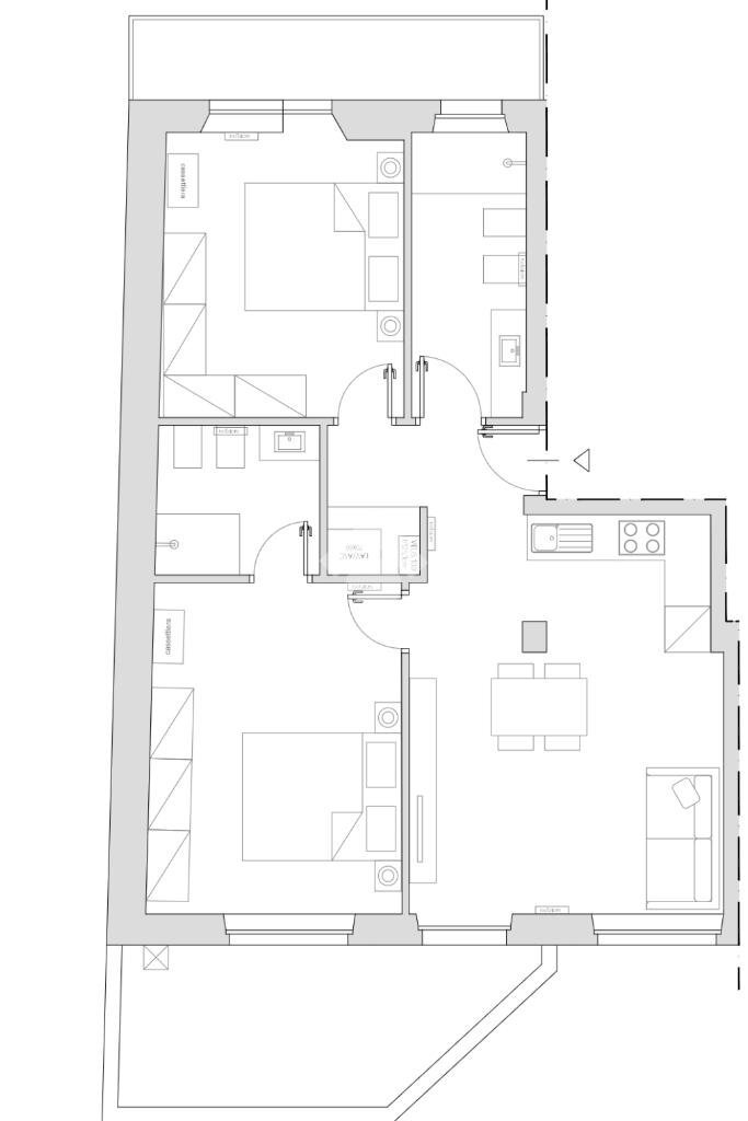Three-room apartment Totalmente Ristrutturato Via Roma, Rivoli - floor plans 1