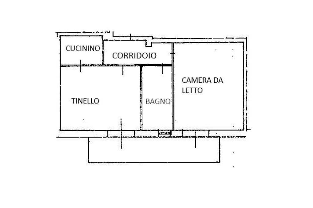 Two-room apartment Via Cuneo, Barge - floor plans 1